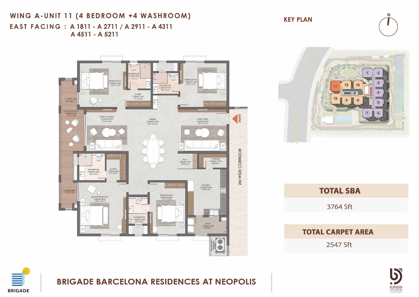 Signature Residence 4 BHK floor plan